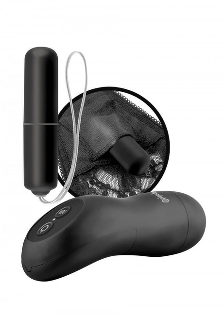 фото Трусики с вибратором Pipedream Remote Control Vibrating Panties, черный, XL-XXL
