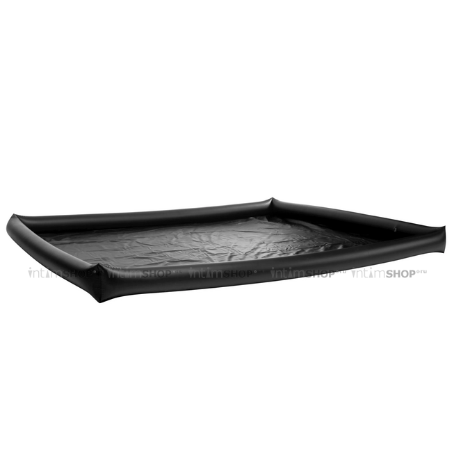 Виниловая простыня с надувными краями XR Brands Passion Nuru 199.4 x 170 см, черная - фото 3
