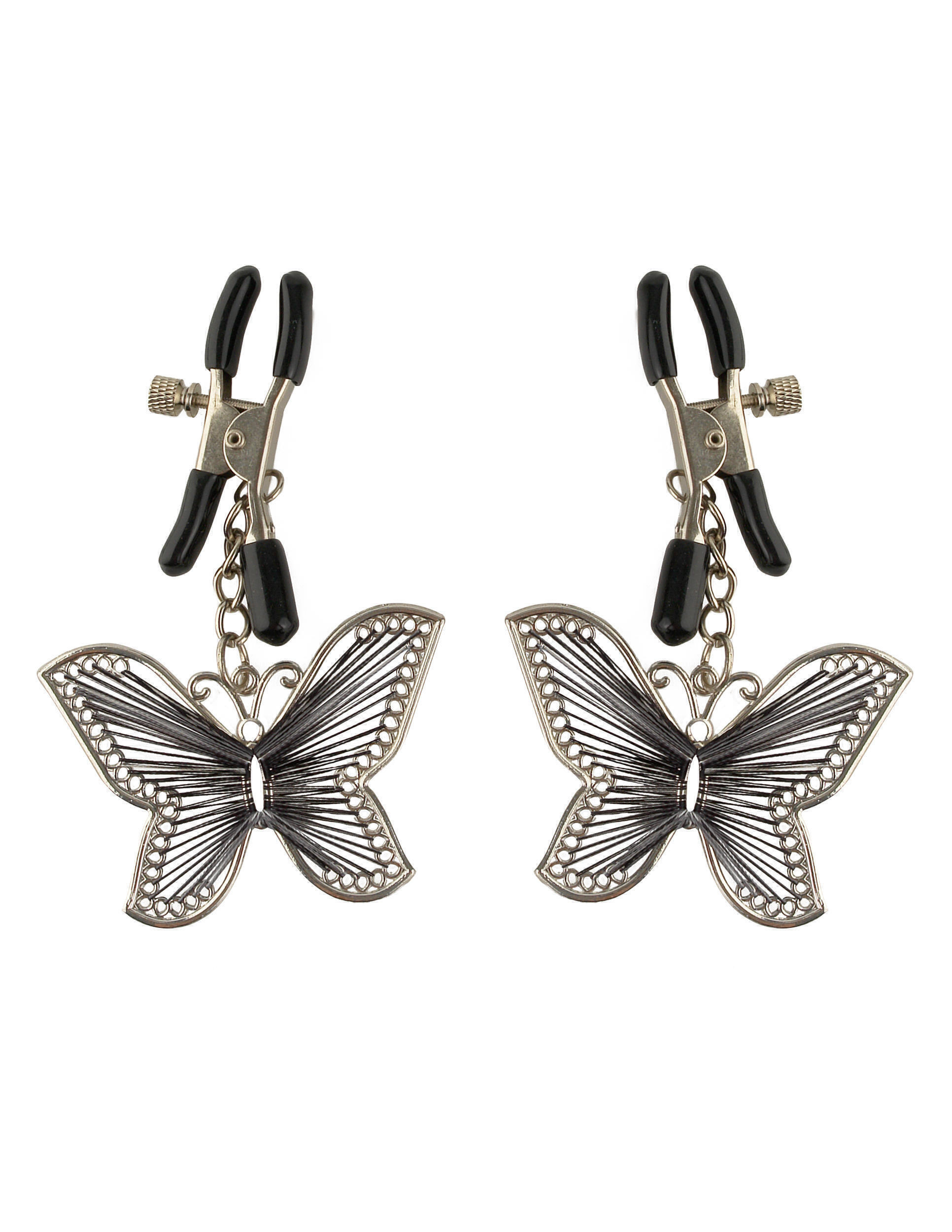 Зажимы на соски PipeDream Butterfly Nipple Clamps, серебристый