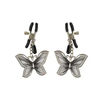 Зажимы на соски PipeDream Butterfly Nipple Clamps, серебристый