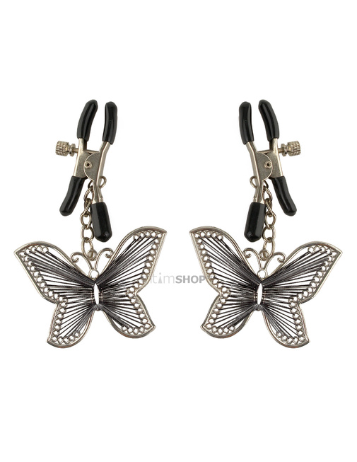 Зажимы на соски PipeDream Butterfly Nipple Clamps, серебристый