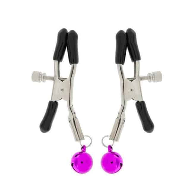 Зажимы на соски Toy Joy Nipple Teasers с колокольчиками, серебристый