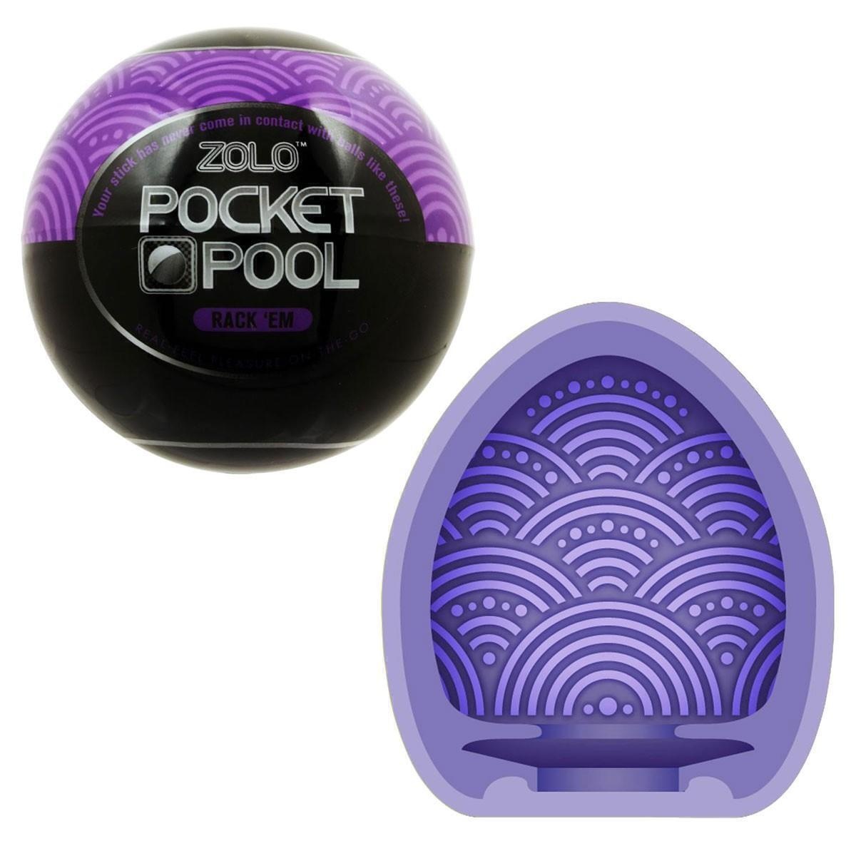 Эластичный мастурбатор Zolo Pocket Pool Rack 'Em, белый