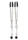 Зажимы для сосков с бусинами Taboom Nipple Play Tweezers With Beads, серебристый