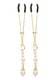Зажимы для сосков с жемчужинами Taboom Nipple Play Tweezers With Pearls, золотистый