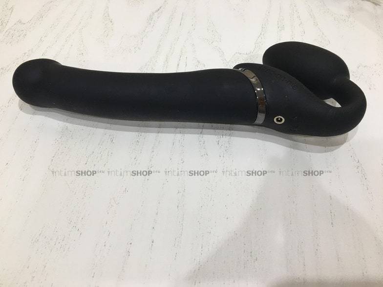 Страпон с вибрацией Strap-on-me 3 мотора M, чёрный 6013953 - Strap-on-me - Безремневые/Двойные страпоны - Купить