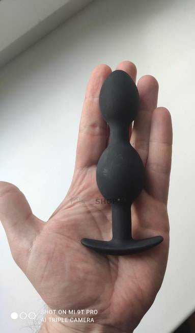 Анальная пробка Pretty Love Silicone Anal Balls, черная BI-040033 - Pretty Love - Анальные пробки для ношения - Купить