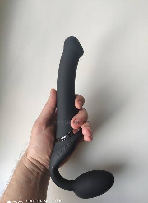 Страпон с вибрацией Strap-on-me 3 мотора M, чёрный 6013953 - Strap-on-me - Безремневые/Двойные страпоны - Купить