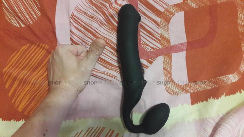 Гибкий страпон Strap-on-me Semi-Realistic M, чёрный 6012840 - Strap-on-me - Безремневые/Двойные страпоны - Купить