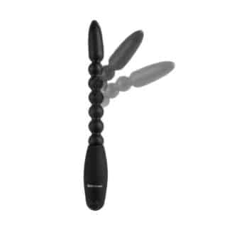 Анальный вибростимулятор с гибким хребтом Pipedream Anal Fantasy Flexa-Pleaser Power Beads, черный
