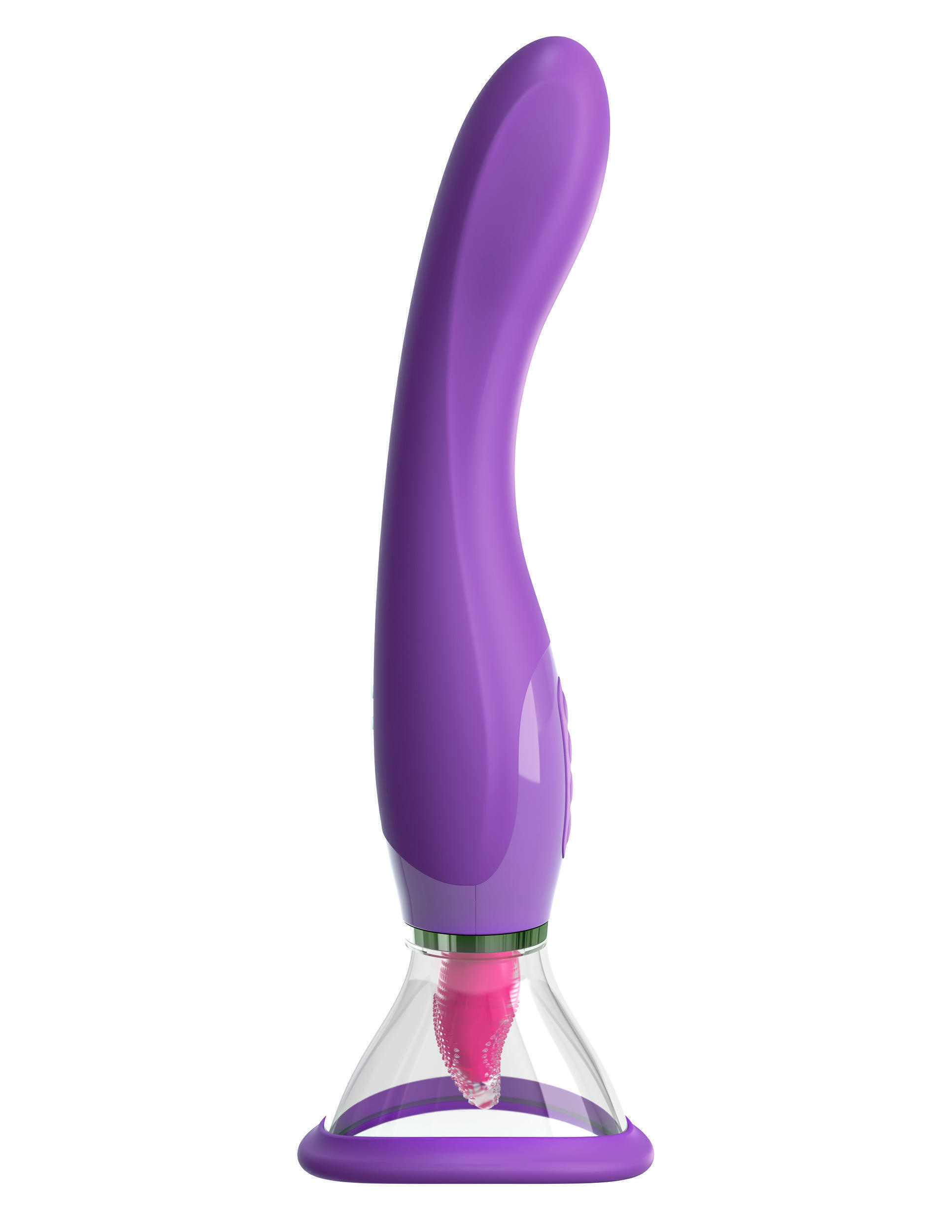 Двухсторонний вибростимулятор PipeDream с помпой и имитатором языка Fantasy For Her Ultimate Pleasure, фиолетовый