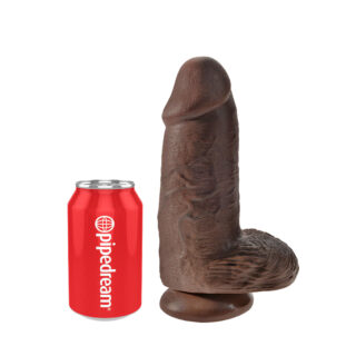 Фаллоимитатор утолщенный Pipedream King Cock Chubby 23 см, коричневый
