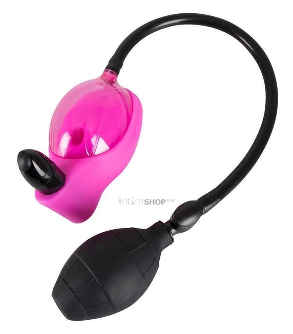 

Помпа вакуумная женская для клитора и половых губ Orion Exciting Vibrating Sucker с вибрацией, розовый