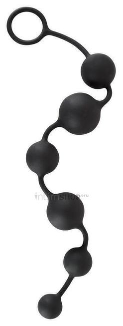 Анальные шарики Orion Black Velvets Anal Beads, черные - фото 3
