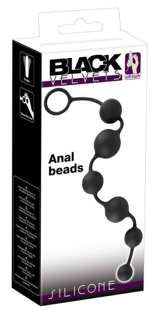 Анальные шарики Orion Black Velvets Anal Beads, черные