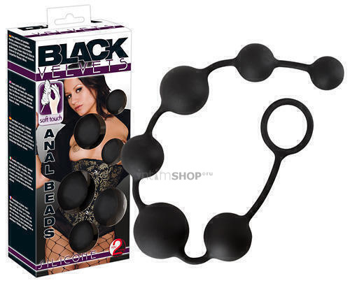 Анальные шарики Orion Black Velvets Anal Beads, черные - фото 2
