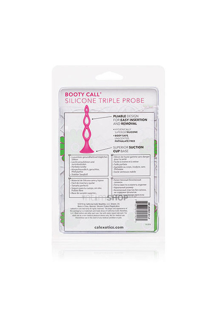 Анальная елочка Booty Call® Silicone Triple Probe, розовый от IntimShop