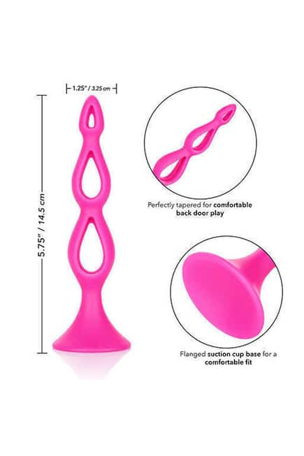 Анальная елочка Booty Call® Silicone Triple Probe, розовый от IntimShop