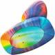 Анальная римминг-пробка b-Vibe Peace & Love Tie-Dye Rimming c пультом ДУ, разноцветная