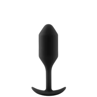 Анальная пробка для ношения b-Vibe Snug Plug 2 с переменным центром тяжести, черная