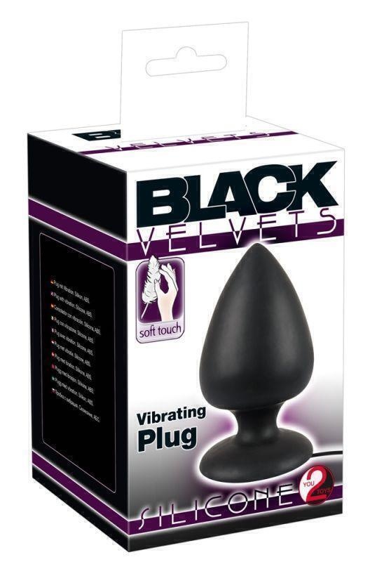 Анальная пробка Black Velvets Vibrating Plug с пультом ДУ 