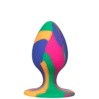 Анальная пробка CalExotics Cheeky Tie-Dye M, разноцветная