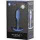 Анальная пробка для ношения b-Vibe Snug Plug 1 с переменным центром тяжести, голубая