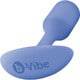 Анальная пробка для ношения b-Vibe Snug Plug 1 с переменным центром тяжести, голубая