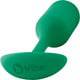 Анальная пробка для ношения b-Vibe Snug Plug 2 с переменным центром тяжести, зеленая