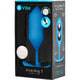 Анальная пробка для ношения b-Vibe Snug Plug 5 с переменным центром тяжести, голубая
