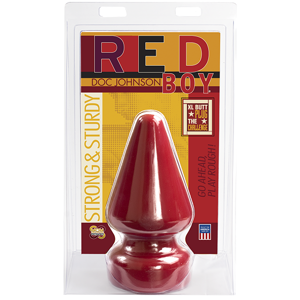 Анальная пробка Doc Johnson Red Boy Butt Plug The Challenge XL, красная