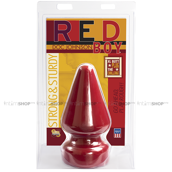 Анальная пробка Doc Johnson Red Boy Butt Plug The Challenge XL, красная