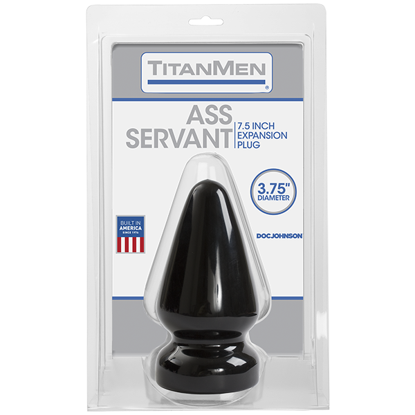 Анальная пробка Doc Johnson TitanMen® Tools Butt Plug 3.75" Diameter Ass Servant, черная