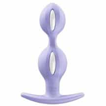 Анальная пробка Fun Factory B Balls Duo со смещенным центром тяжести, сиреневая