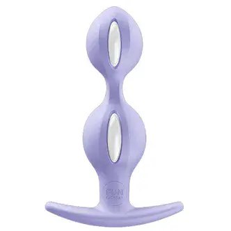 Анальная пробка Fun Factory B Balls Duo со смещенным центром тяжести, сиреневая