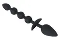 Анальная пробка и шарики Black Velvets Plug & Bead