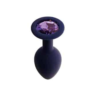 Анальная пробка Le Frivole Core Gamma M, синяя с фиолетовым кристаллом