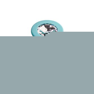 Анальная пробка Le Frivole Core Gamma S, голубая с бесцветным кристаллом