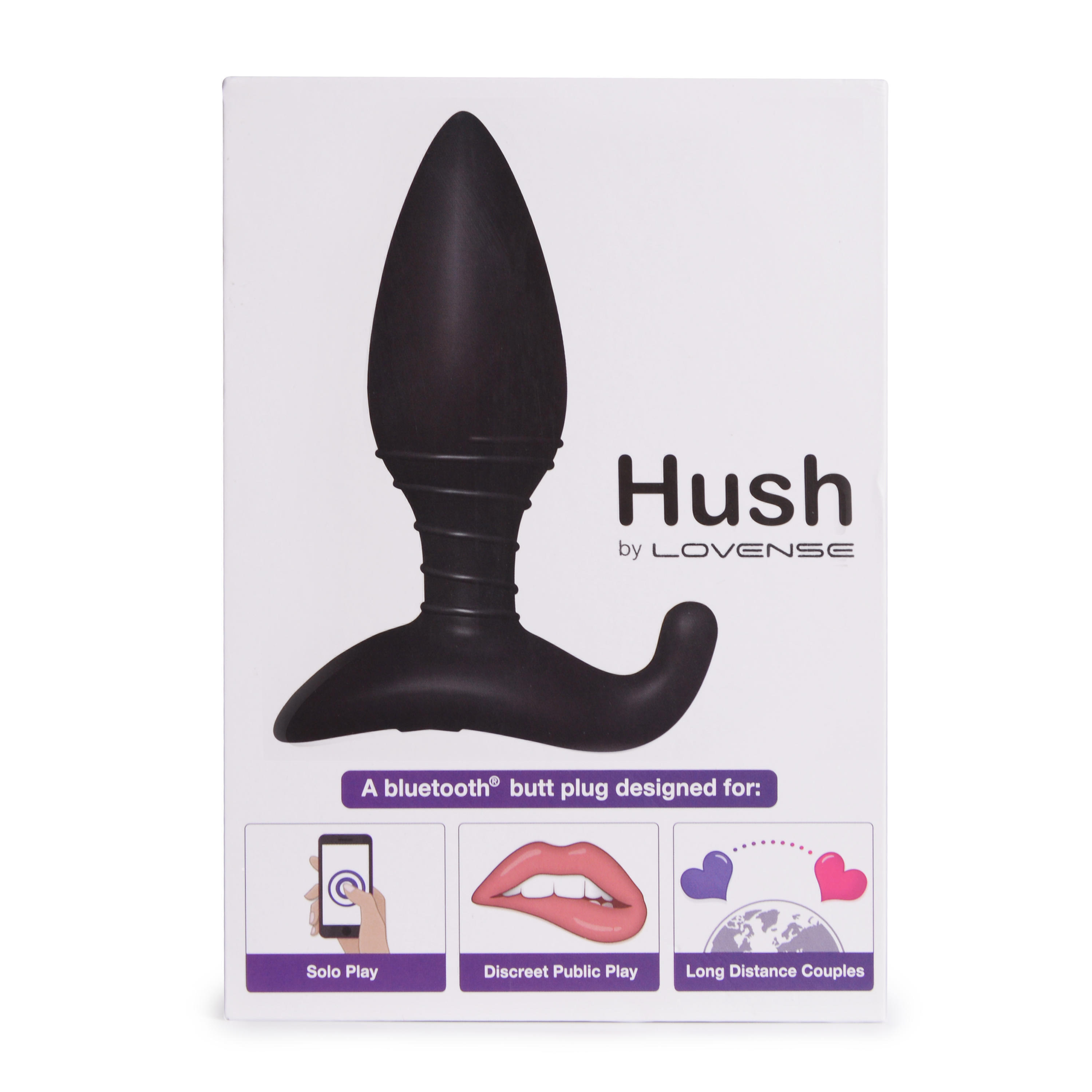 Анальная вибропробка Lovense Hush S, черный