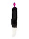 Анальная пробка Пикантные Штучки с пушистым чёрно-белым хвостом, силиконовая, розовая, 6 см