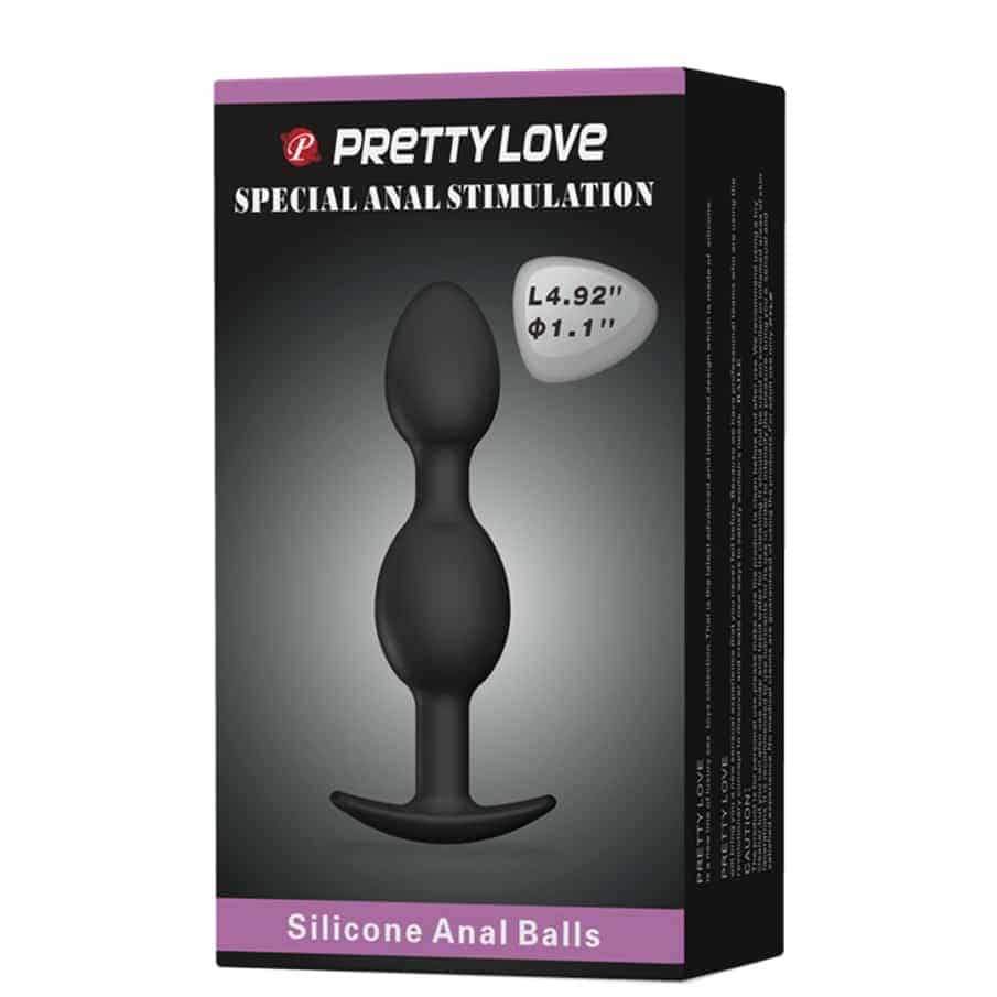 Анальная пробка Pretty Love Silicone Anal Balls, черная