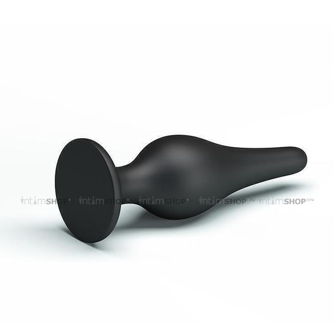 Анальная пробка Pretty Love Sensitive Prostate Plug на присоске среднего размера, черная - фото 4