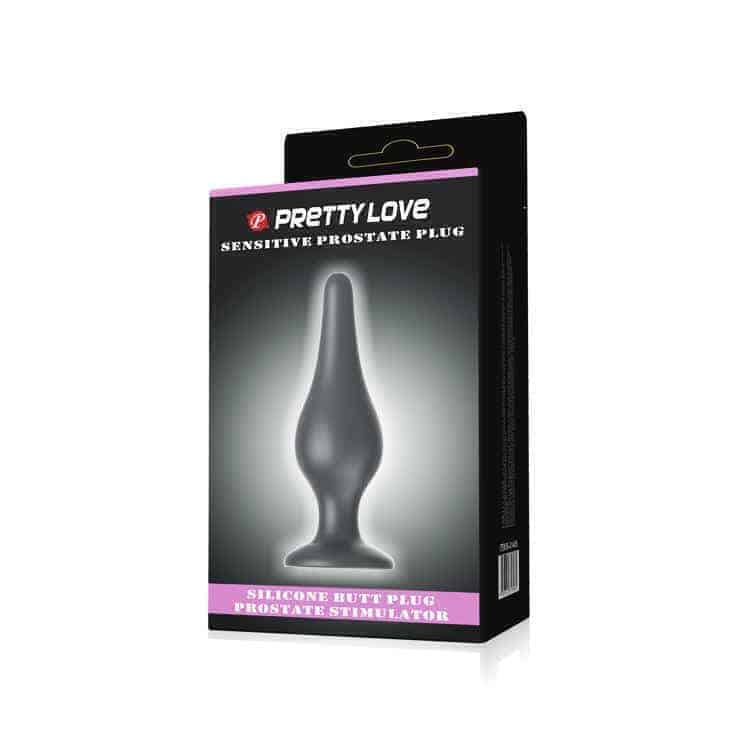 Анальная пробка Pretty Love Sensitive Prostate Plug на присоске среднего размера, черная