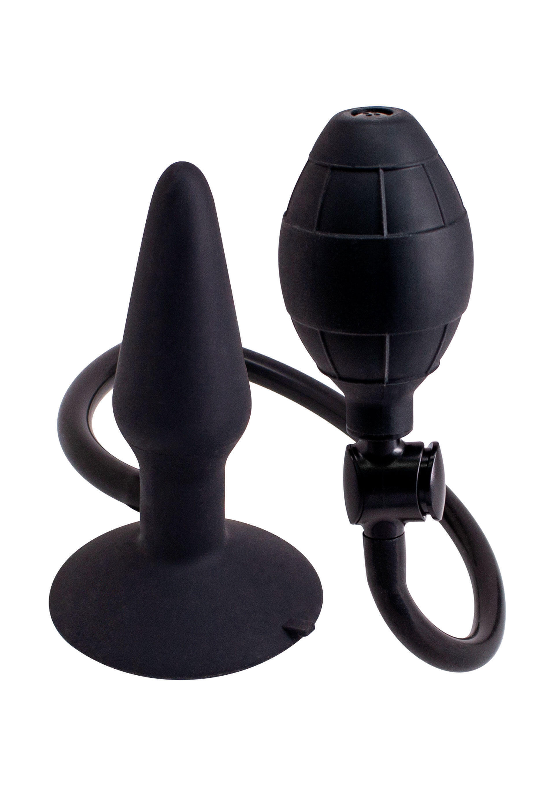 Анальная пробка с расширением Inflatable Butt Plug L, черный