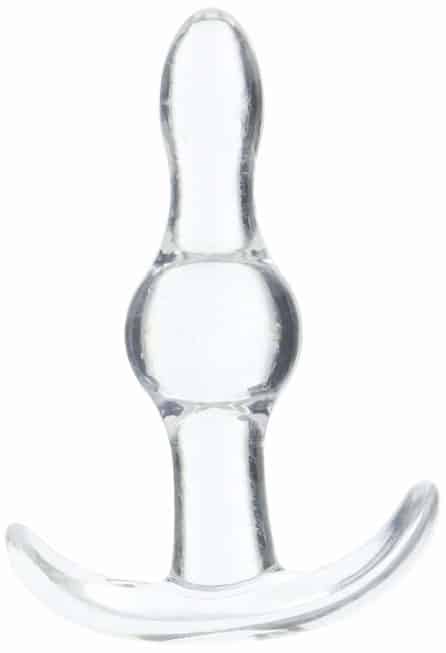 Анальная пробка с рельефом NS Novelties Jelly Rancher Wave T Plug, прозрачная