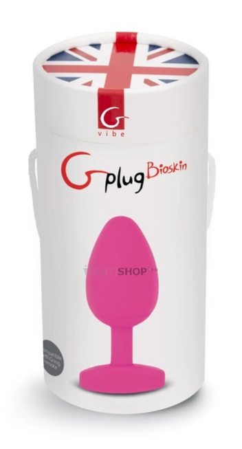 Анальная вибропробка Gvibe GPlug Bioskin, розовый - фото 2