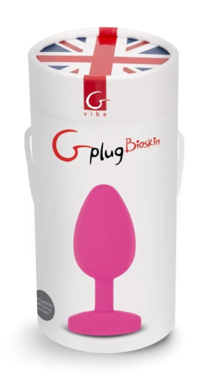 Анальная вибропробка Gvibe GPlug Bioskin, розовый