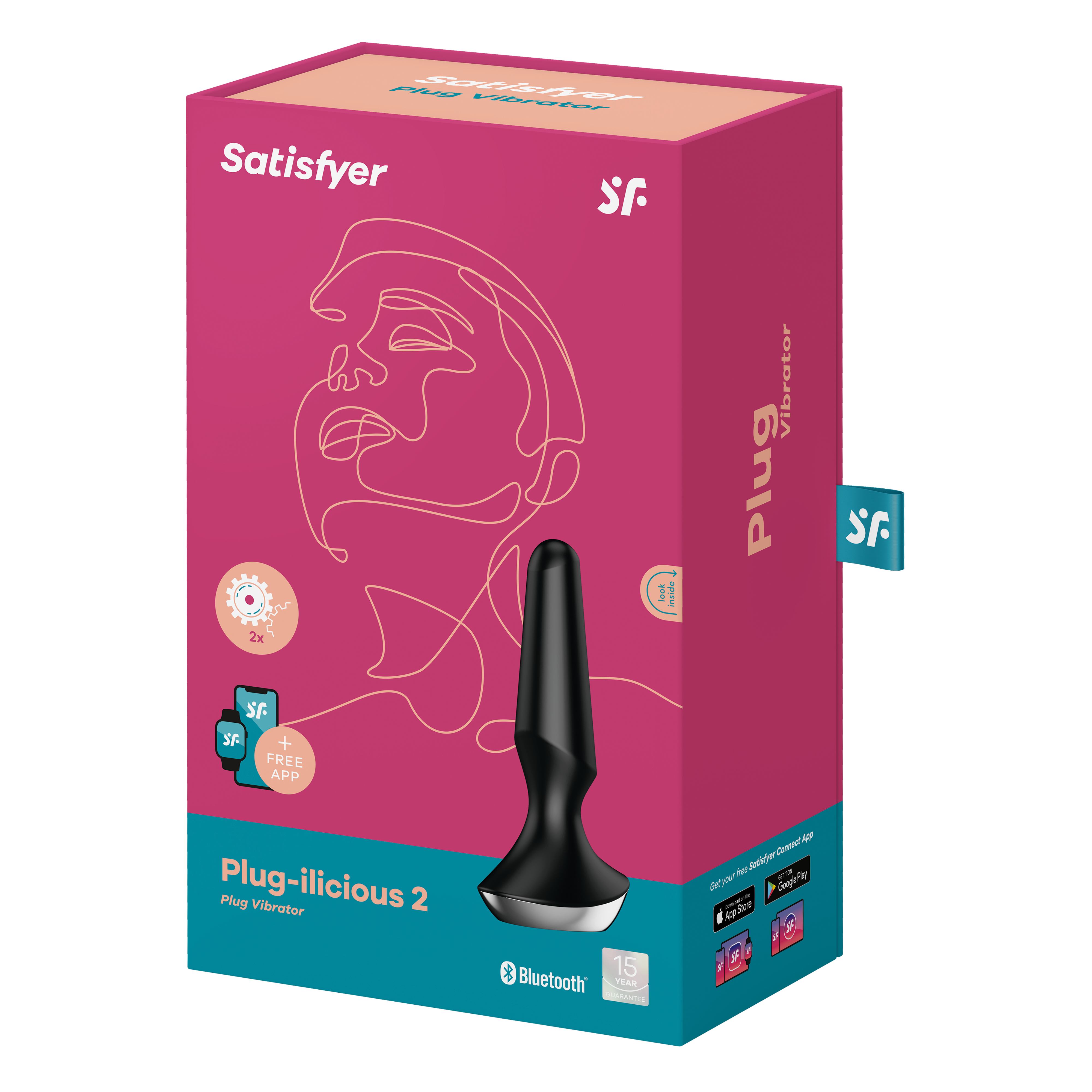 Анальная вибропробка Satisfyer Plug-ilicious 2, черный