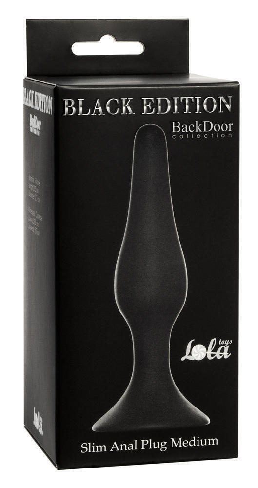 Анальная пробка Lola Toys Back Door Slim Anal Plug M, чёрная