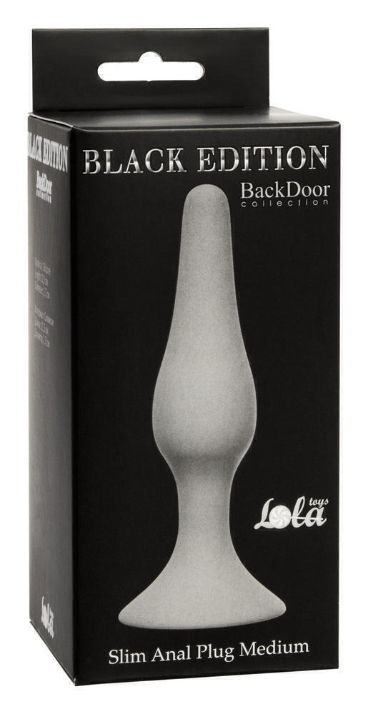 Анальная пробка Lola Games Back Door Slim Anal Plug M, серая